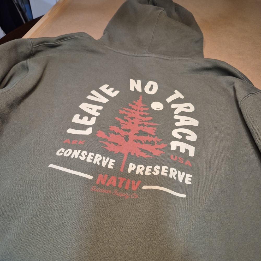 Nativ Green Hoodie - Leave No Trace Design 2609/380